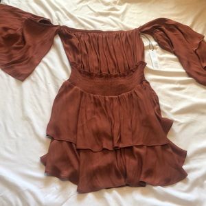 Burnt orange swim cover up